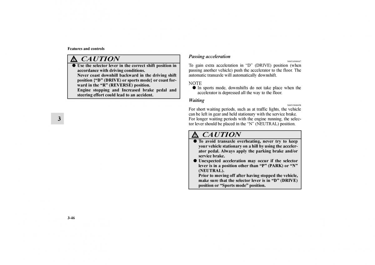 Mitsubishi Galant IX 9 owners manual / page 135