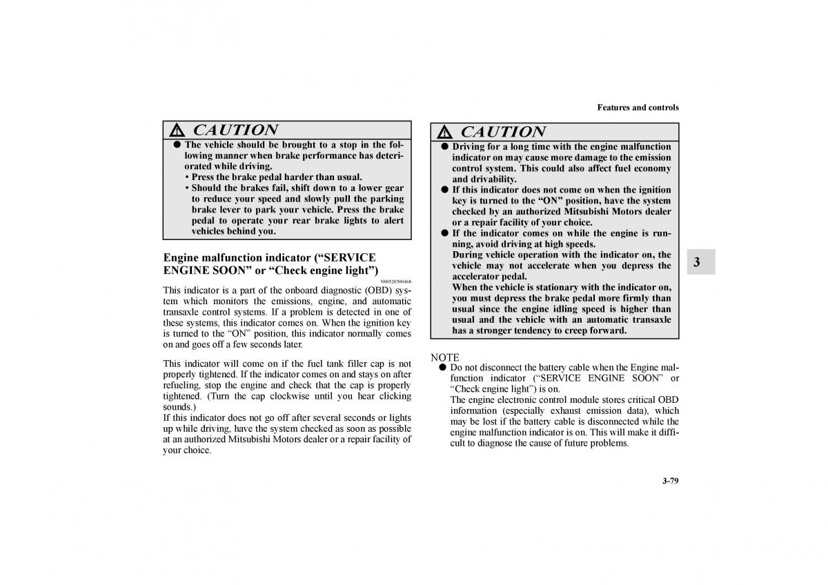 Mitsubishi Galant IX 9 owners manual / page 168