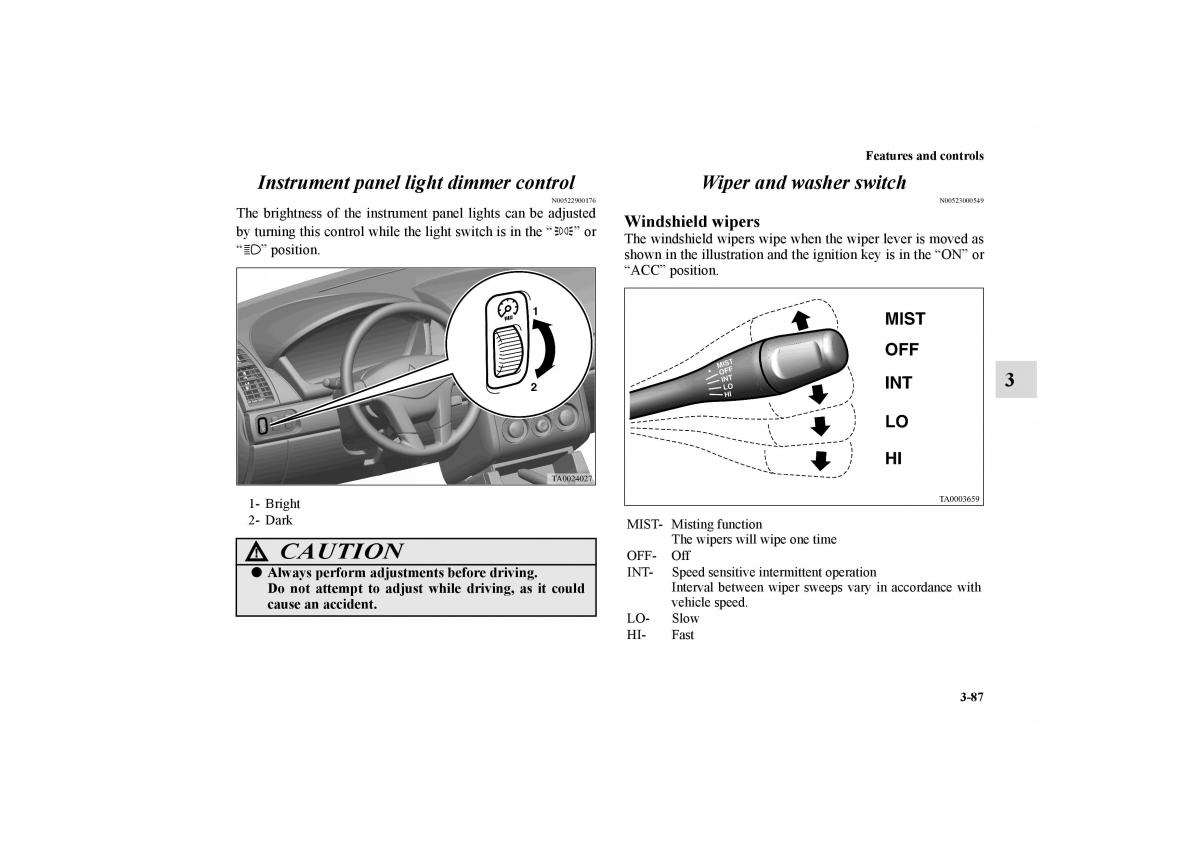 Mitsubishi Galant IX 9 owners manual / page 176