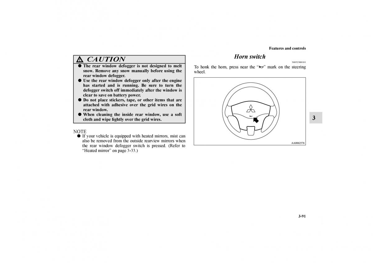 Mitsubishi Galant IX 9 owners manual / page 180