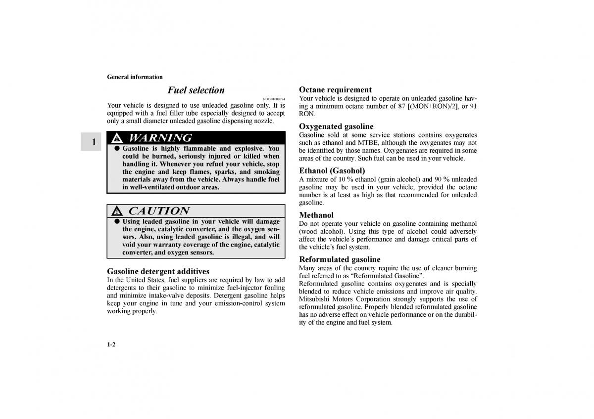 Mitsubishi Galant IX 9 owners manual / page 19