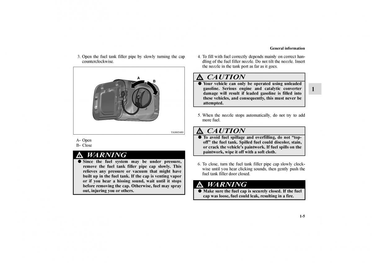 Mitsubishi Galant IX 9 owners manual / page 22