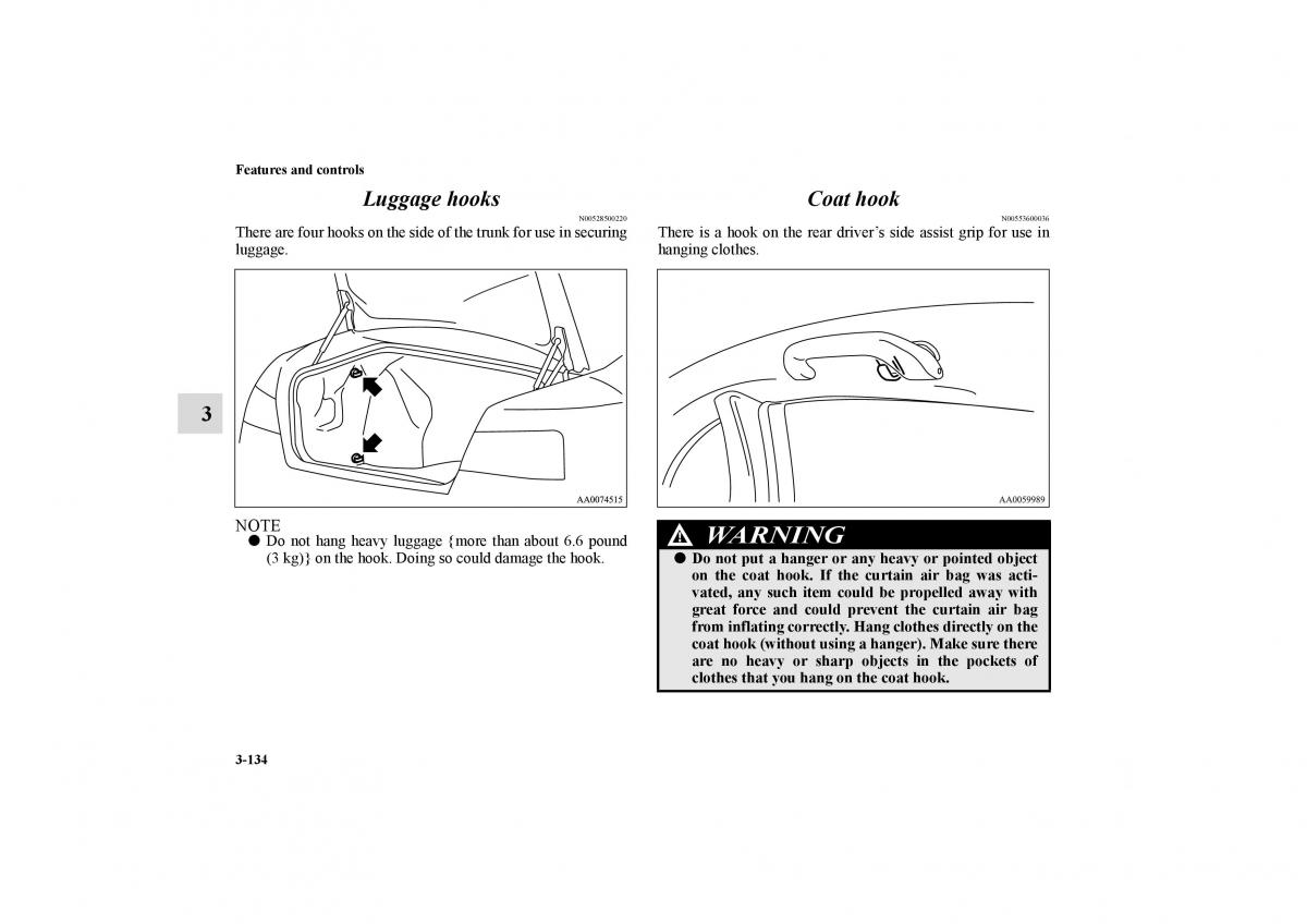 Mitsubishi Galant IX 9 owners manual / page 223