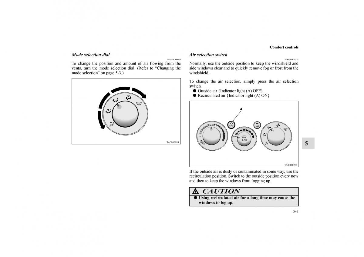 Mitsubishi Galant IX 9 owners manual / page 244