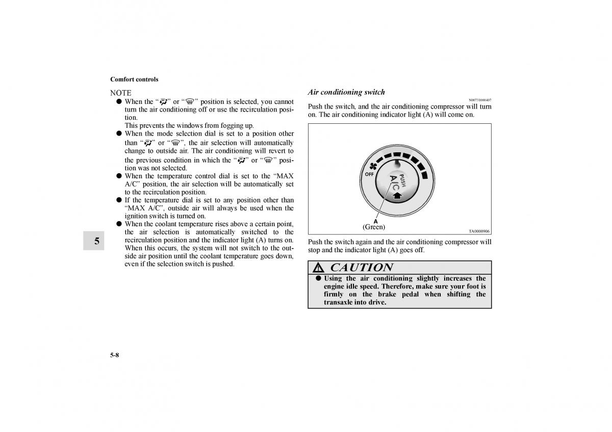 Mitsubishi Galant IX 9 owners manual / page 245