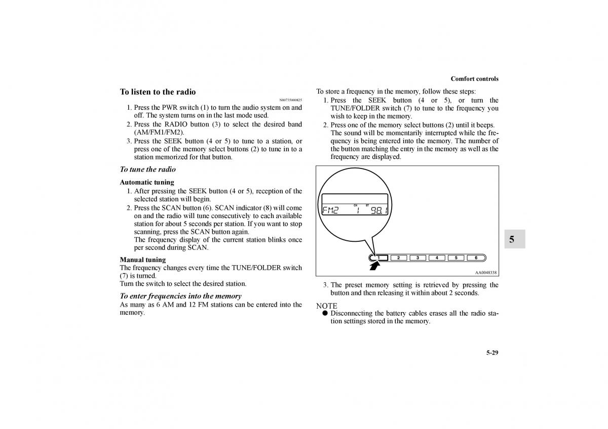 Mitsubishi Galant IX 9 owners manual / page 266