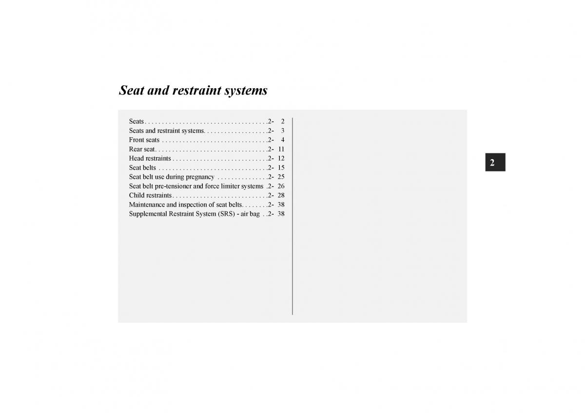 Mitsubishi Galant IX 9 owners manual / page 28