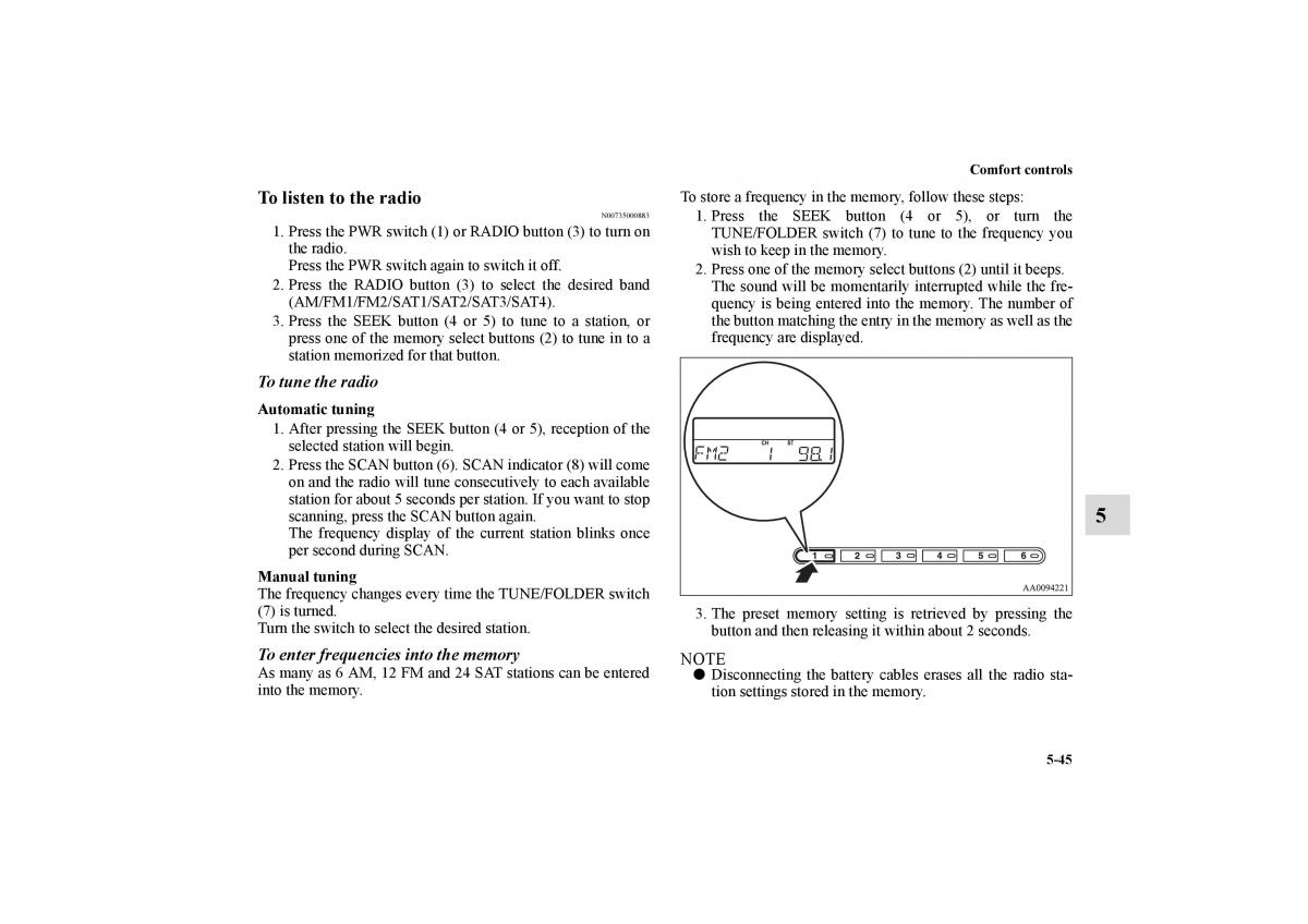 Mitsubishi Galant IX 9 owners manual / page 282