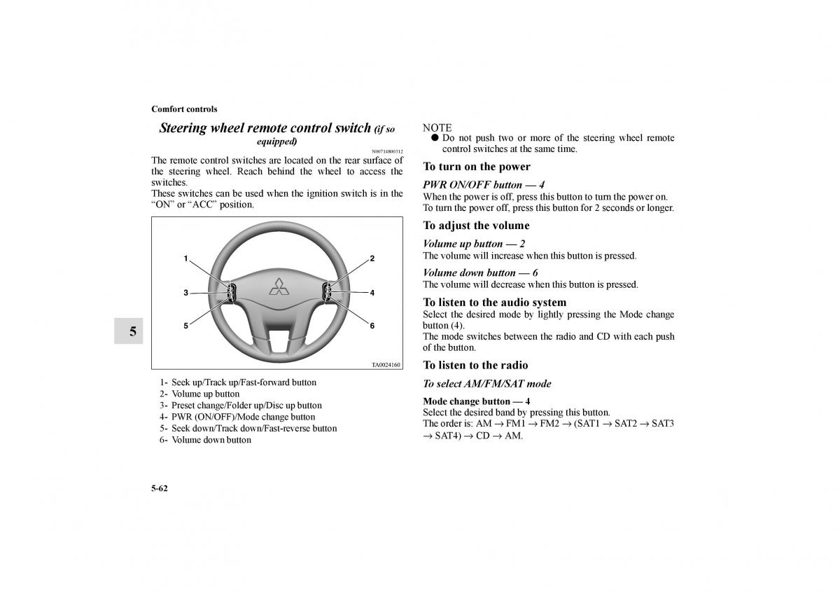 Mitsubishi Galant IX 9 owners manual / page 299