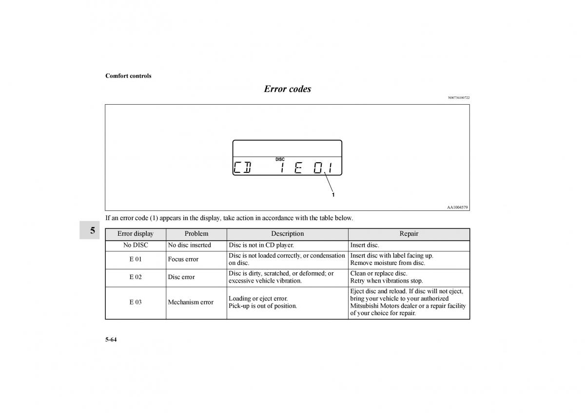 Mitsubishi Galant IX 9 owners manual / page 301