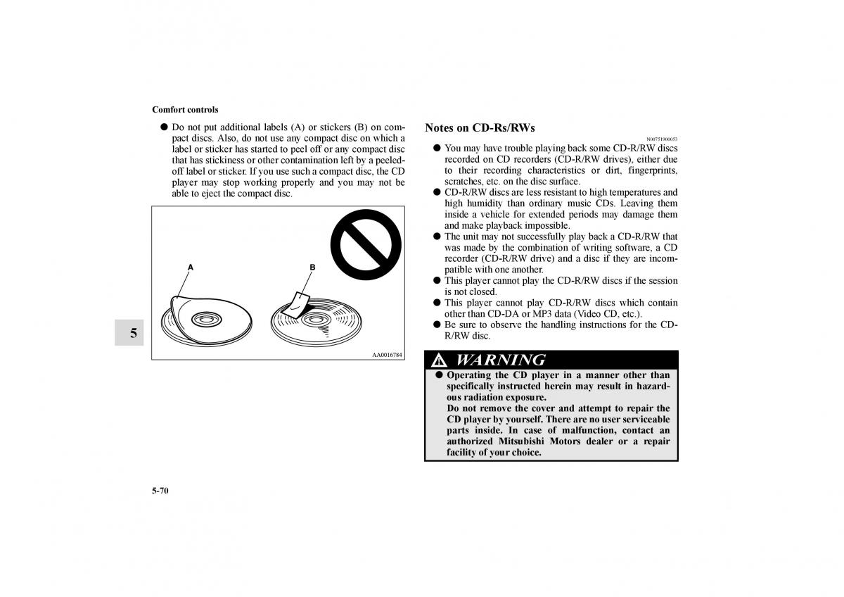 Mitsubishi Galant IX 9 owners manual / page 307