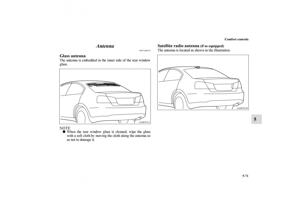 Mitsubishi Galant IX 9 owners manual / page 308