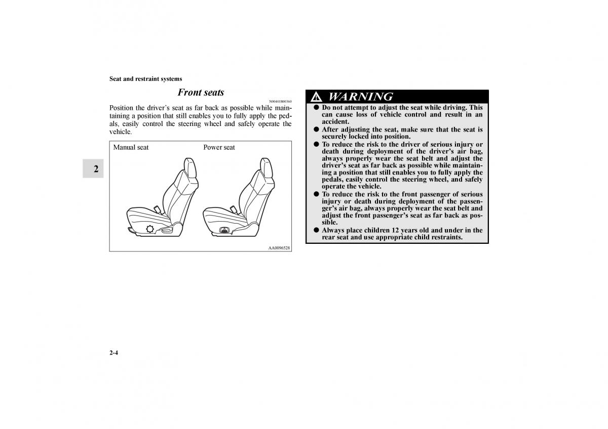 Mitsubishi Galant IX 9 owners manual / page 31