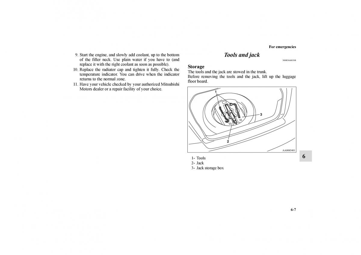 Mitsubishi Galant IX 9 owners manual / page 318