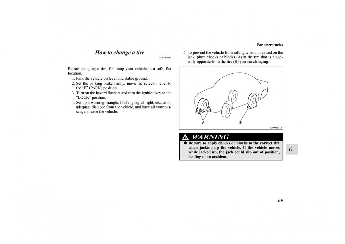 Mitsubishi Galant IX 9 owners manual / page 320