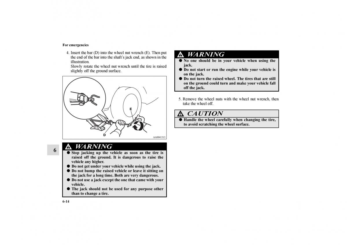 Mitsubishi Galant IX 9 owners manual / page 325