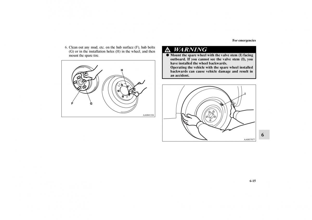 Mitsubishi Galant IX 9 owners manual / page 326