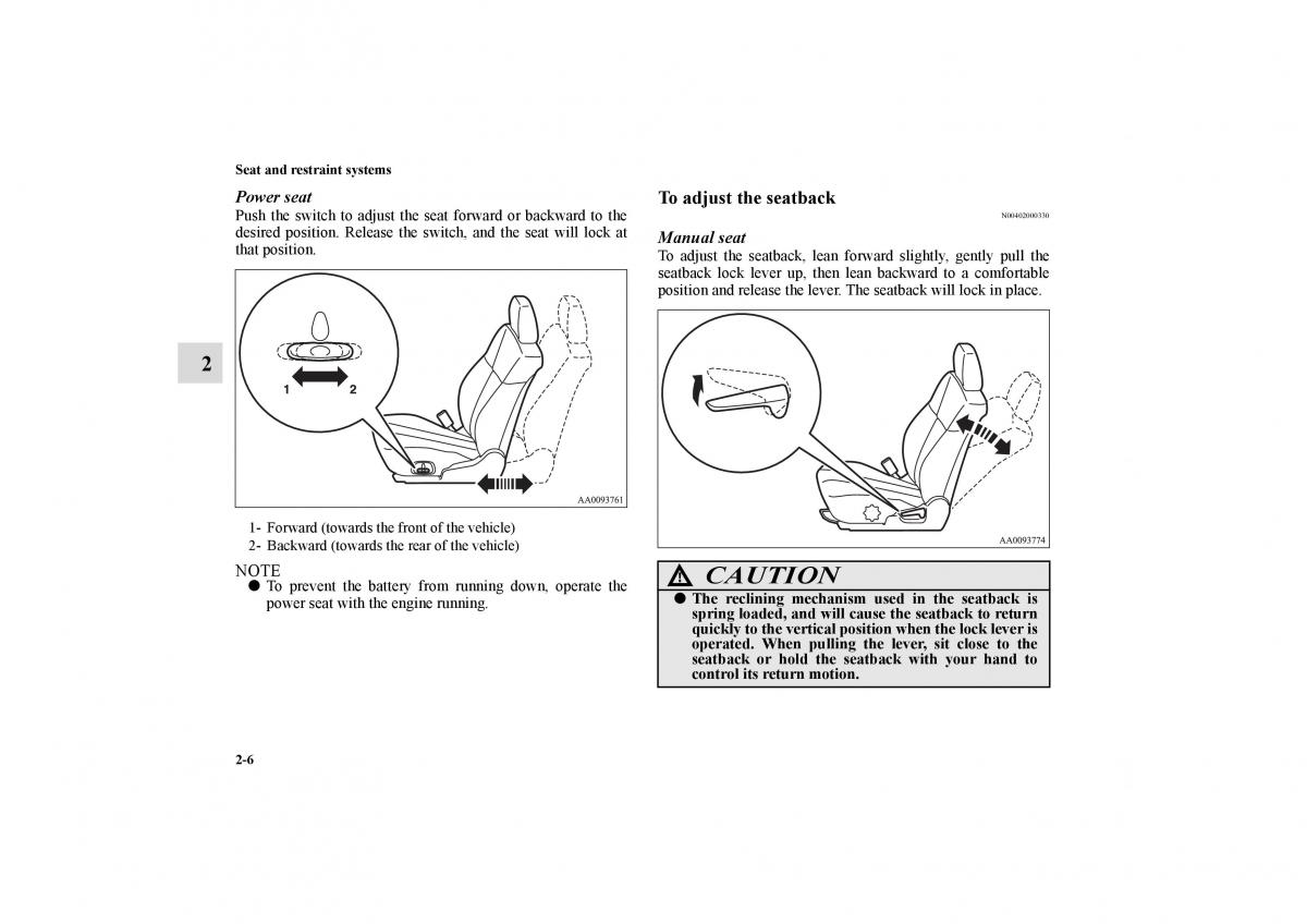 Mitsubishi Galant IX 9 owners manual / page 33