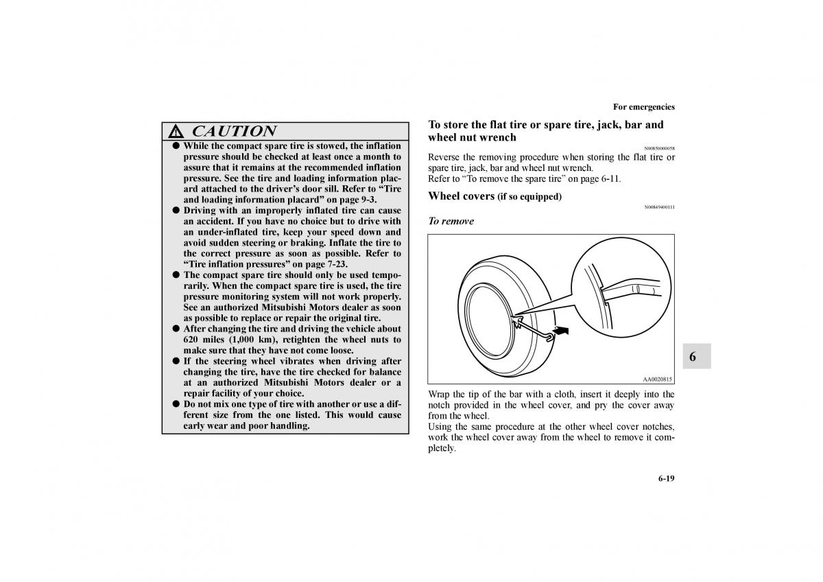 Mitsubishi Galant IX 9 owners manual / page 330