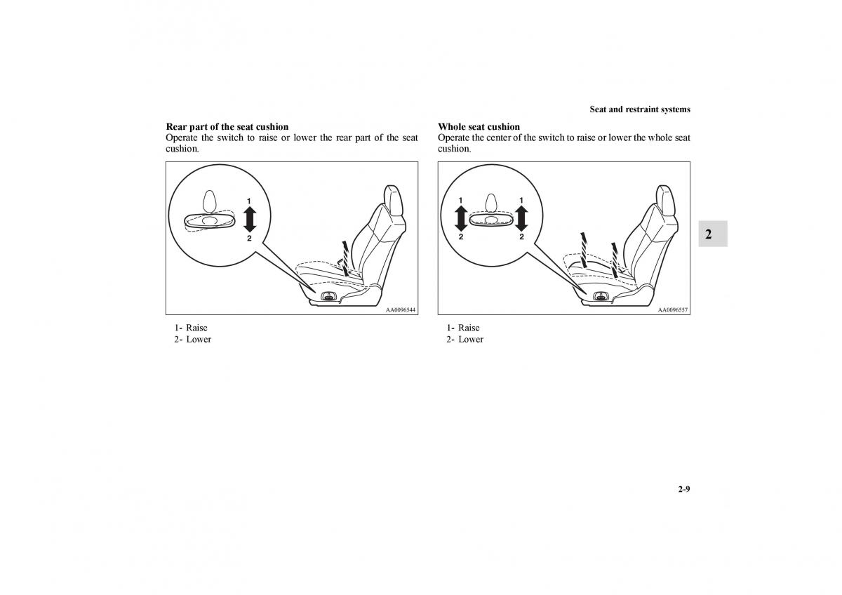 Mitsubishi Galant IX 9 owners manual / page 36