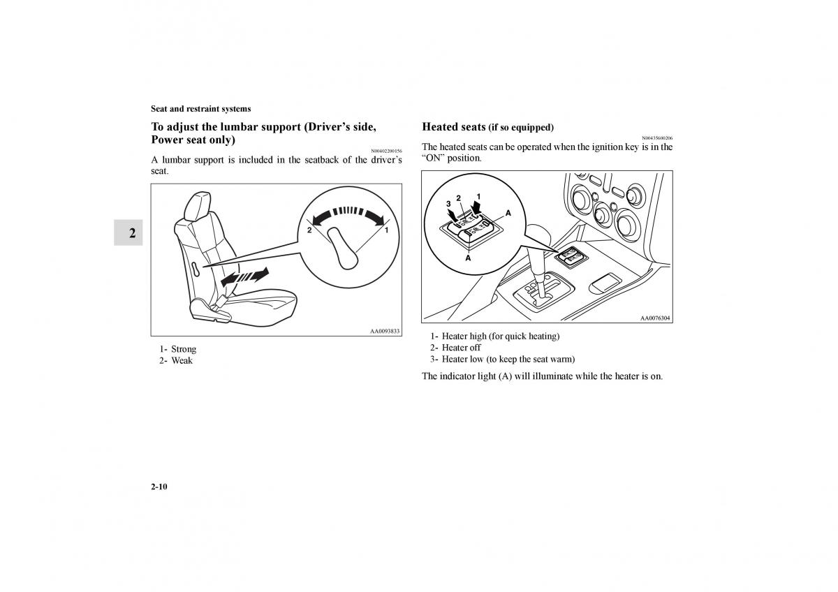 Mitsubishi Galant IX 9 owners manual / page 37