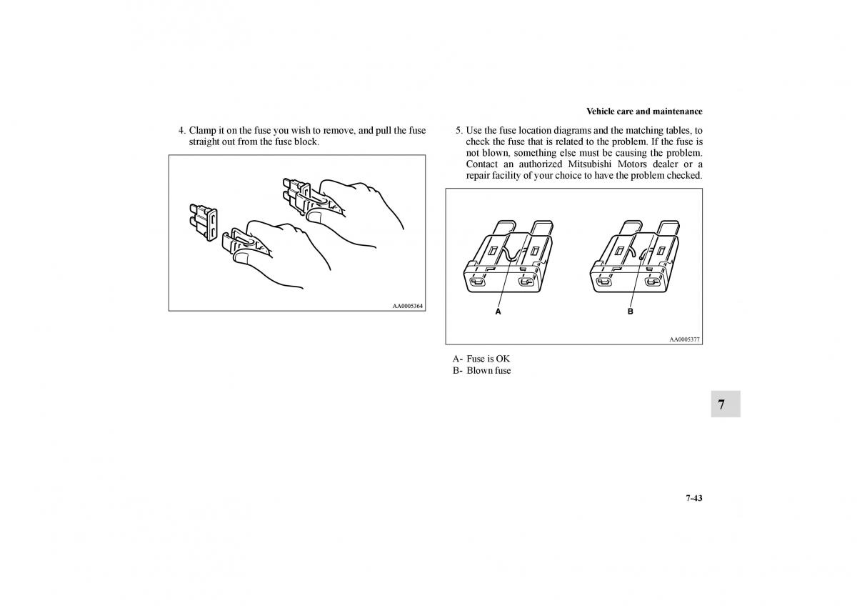 Mitsubishi Galant IX 9 owners manual / page 378