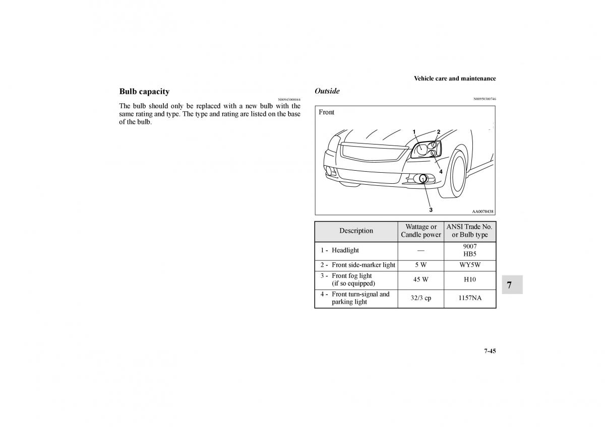 Mitsubishi Galant IX 9 owners manual / page 380