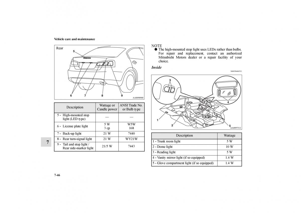 Mitsubishi Galant IX 9 owners manual / page 381