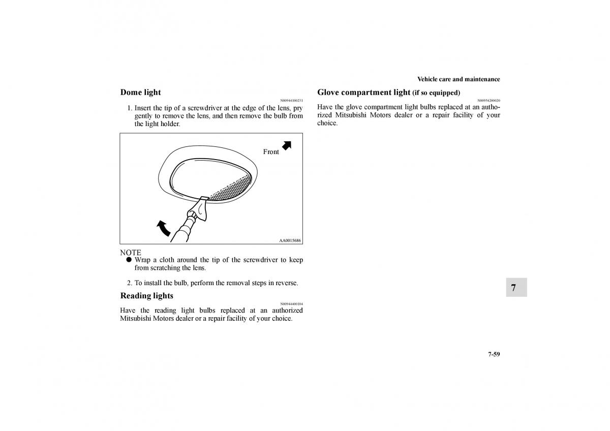 Mitsubishi Galant IX 9 owners manual / page 394