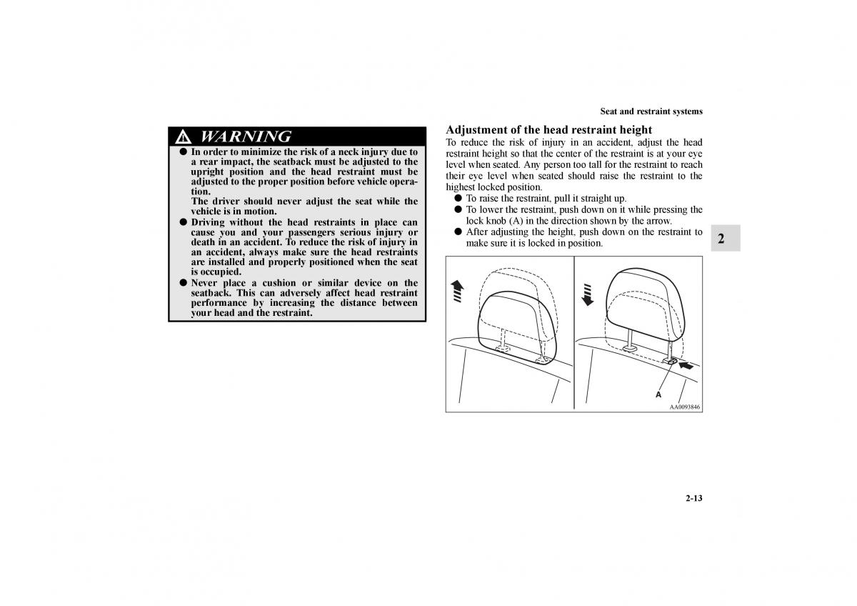 Mitsubishi Galant IX 9 owners manual / page 40