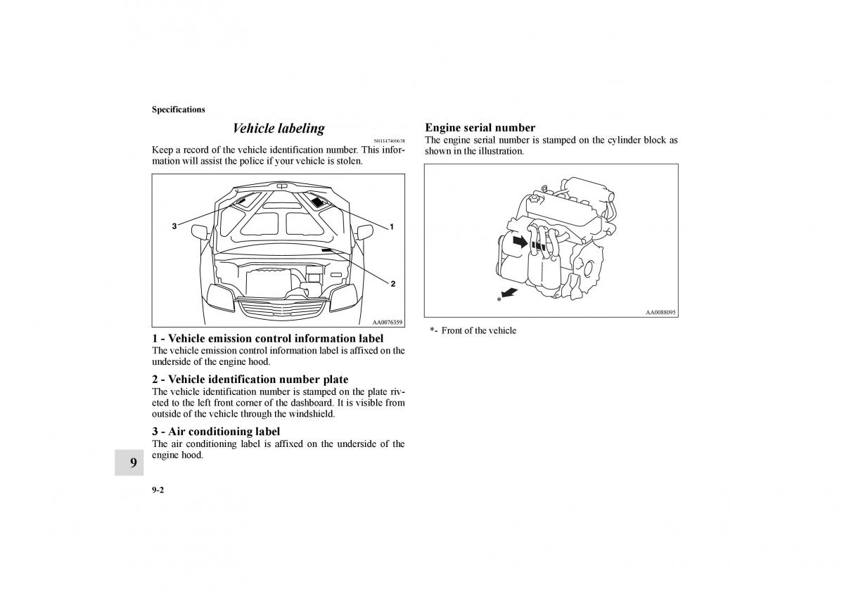 Mitsubishi Galant IX 9 owners manual / page 409