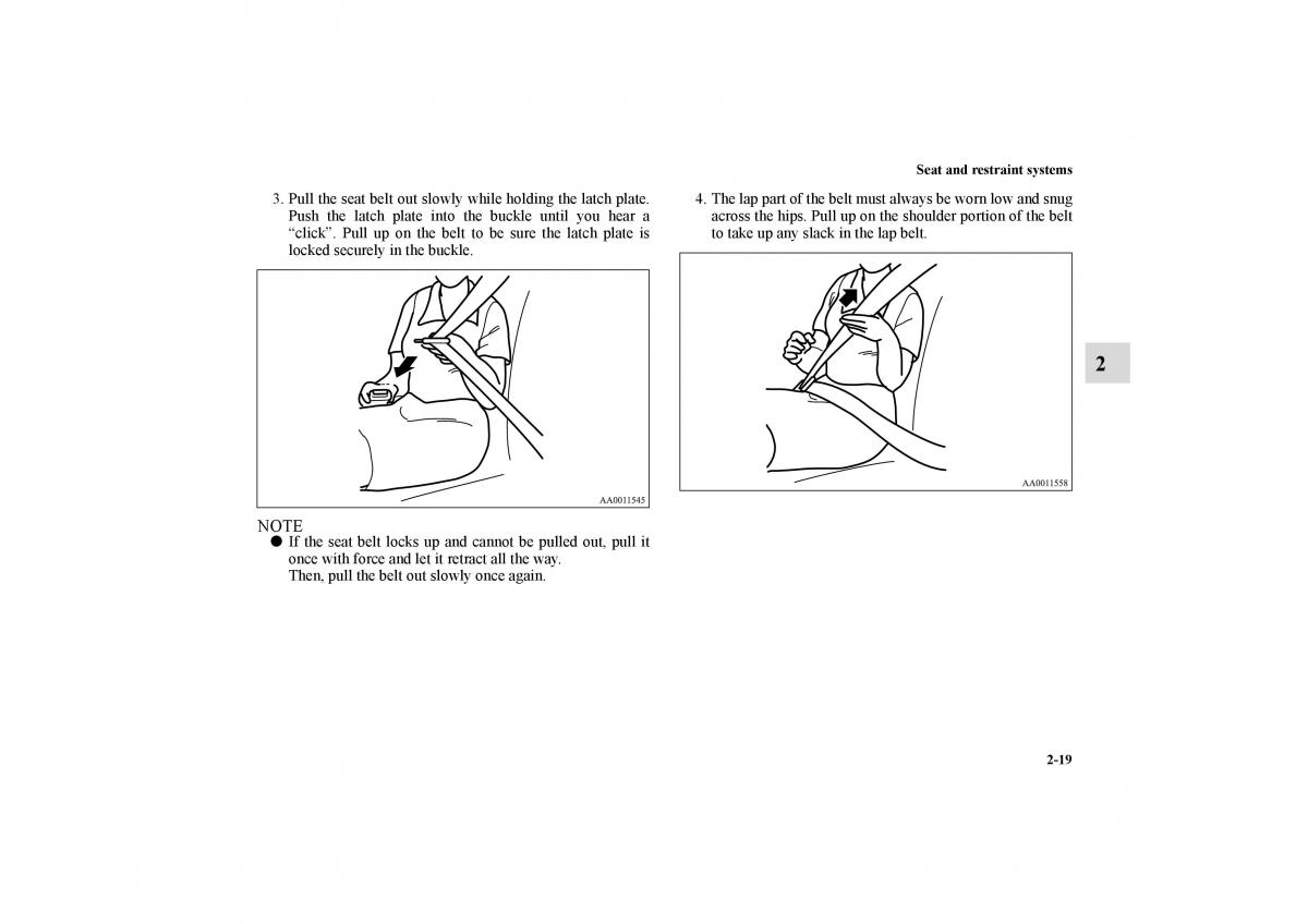 Mitsubishi Galant IX 9 owners manual / page 46