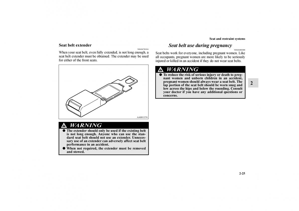 Mitsubishi Galant IX 9 owners manual / page 52