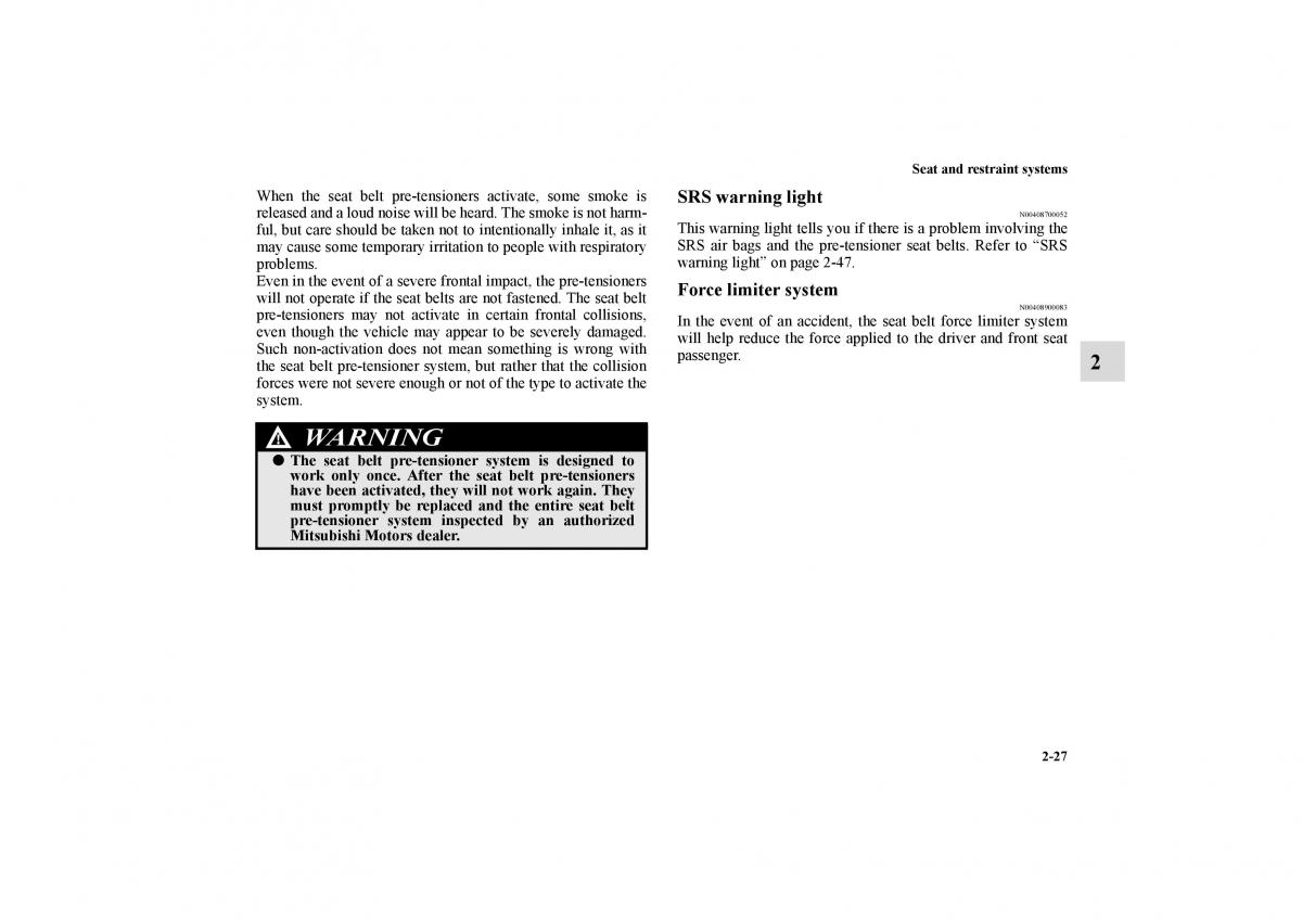 Mitsubishi Galant IX 9 owners manual / page 54