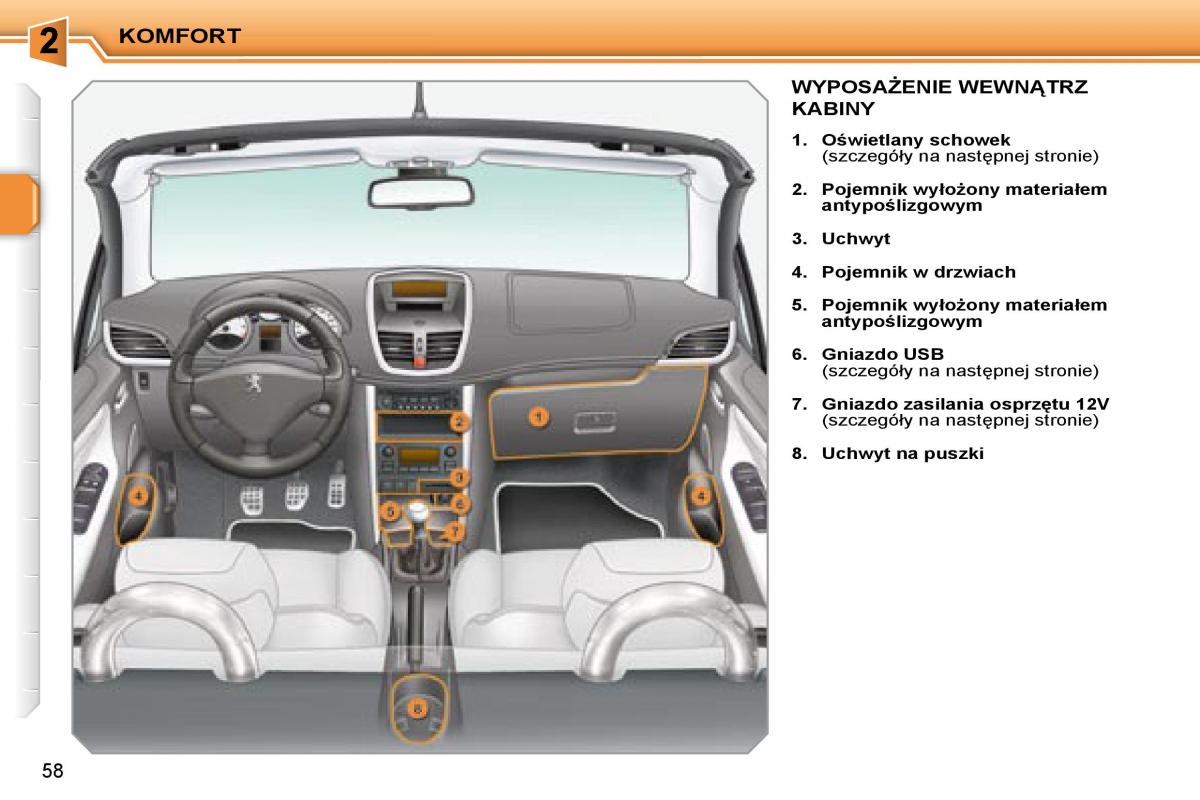 Peugeot 207 CC instrukcja obslugi / page 56