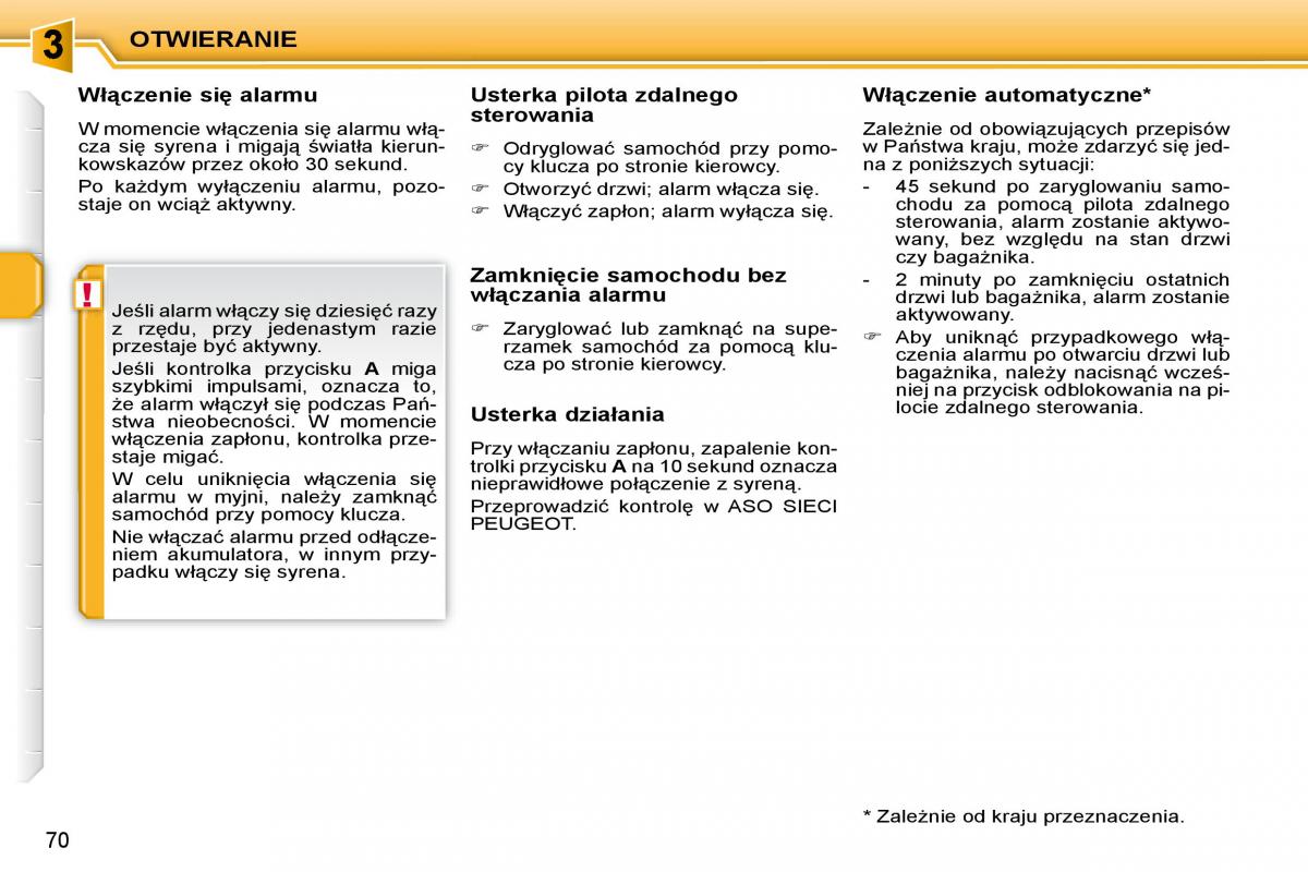 Peugeot 207 CC instrukcja obslugi / page 68