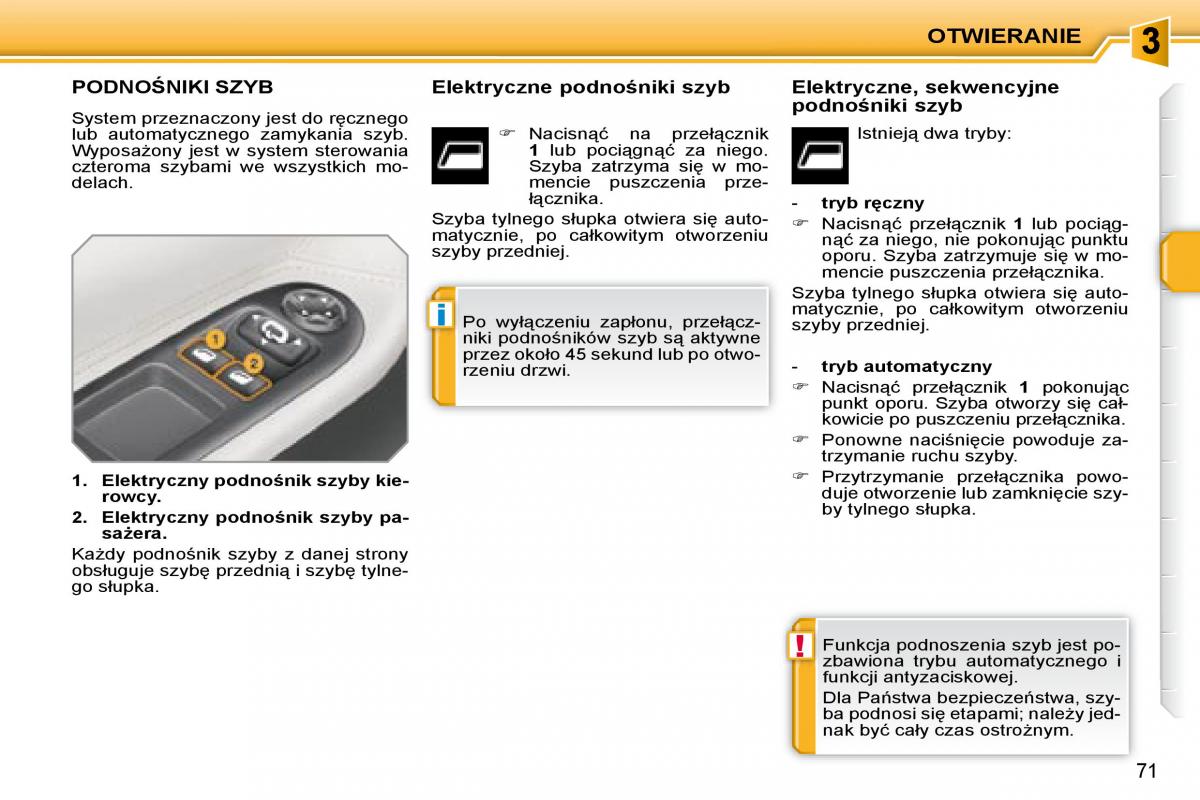 Peugeot 207 CC instrukcja obslugi / page 69