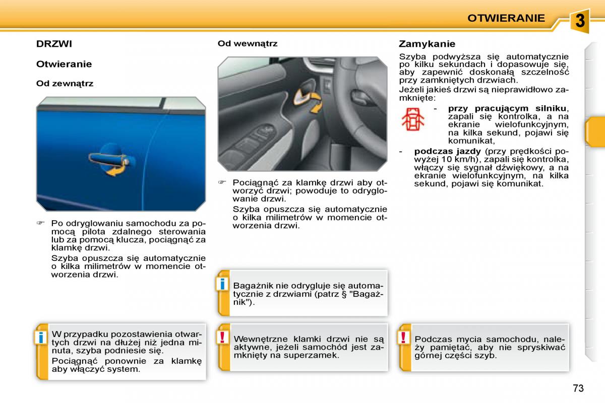 Peugeot 207 CC instrukcja obslugi / page 71