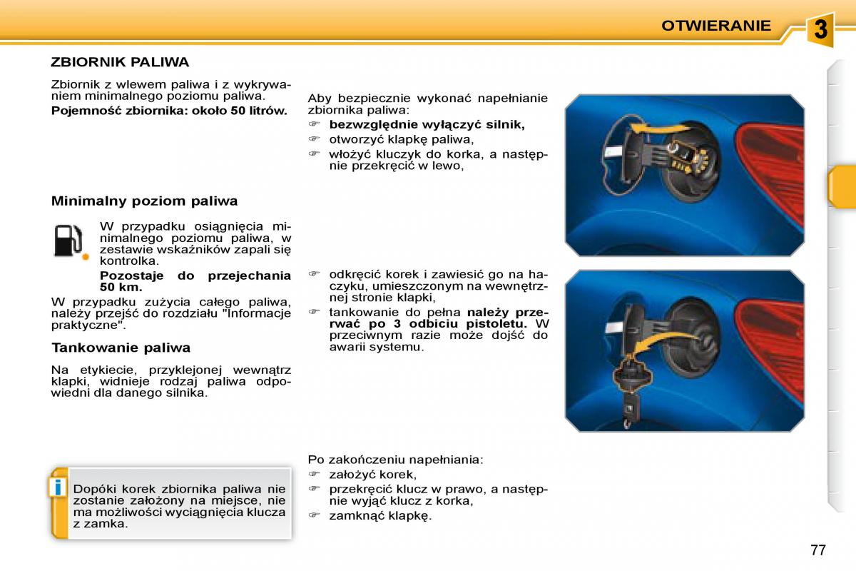 Peugeot 207 CC instrukcja obslugi / page 75