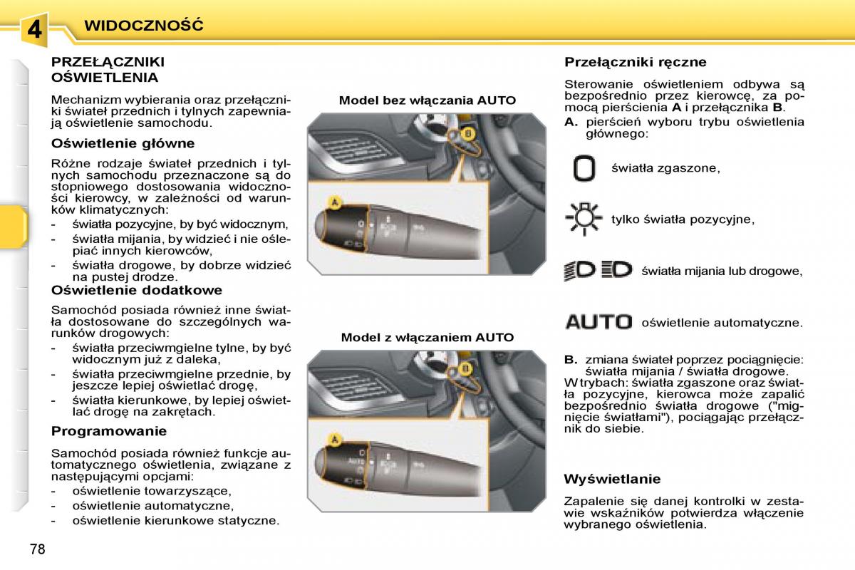 Peugeot 207 CC instrukcja obslugi / page 76