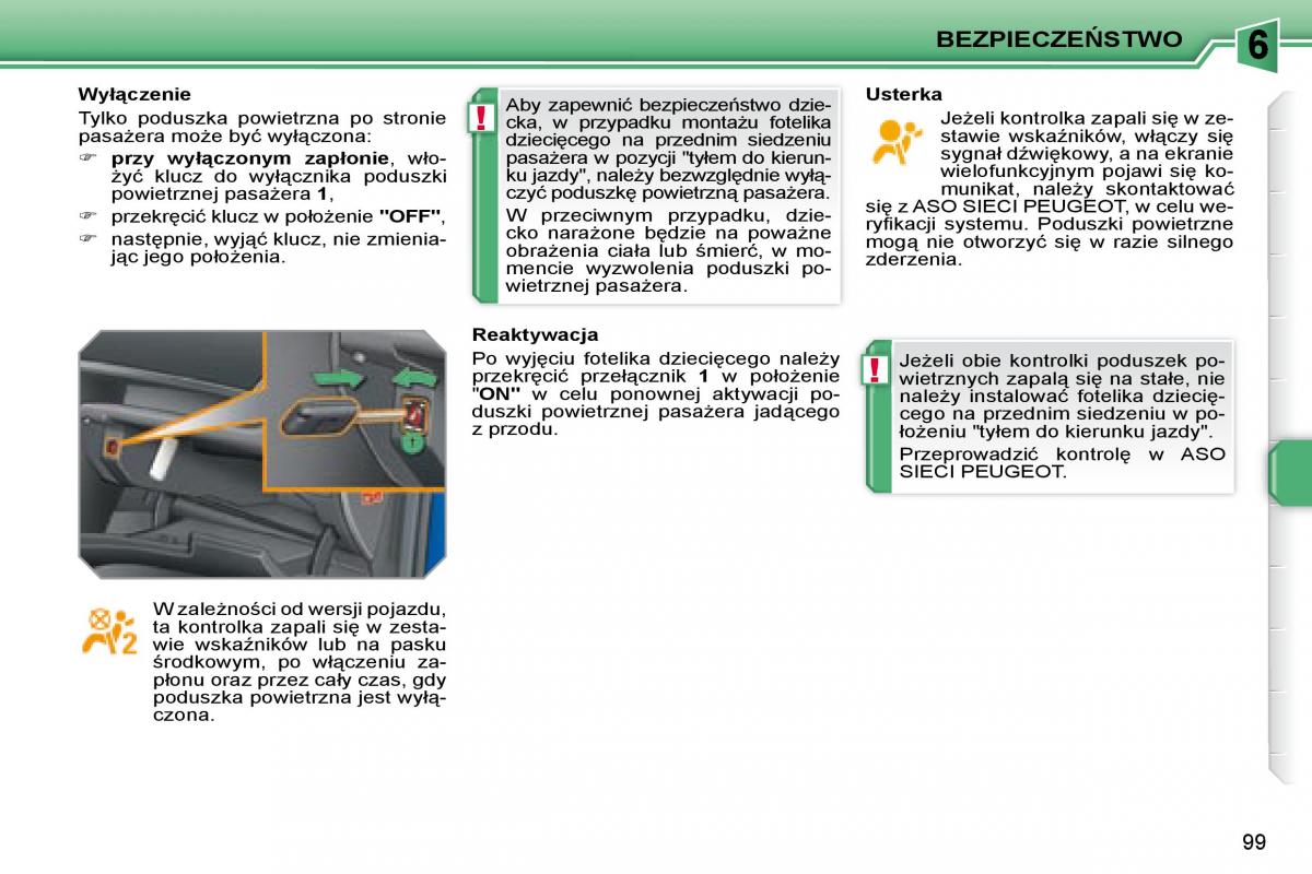 Peugeot 207 CC instrukcja obslugi / page 98