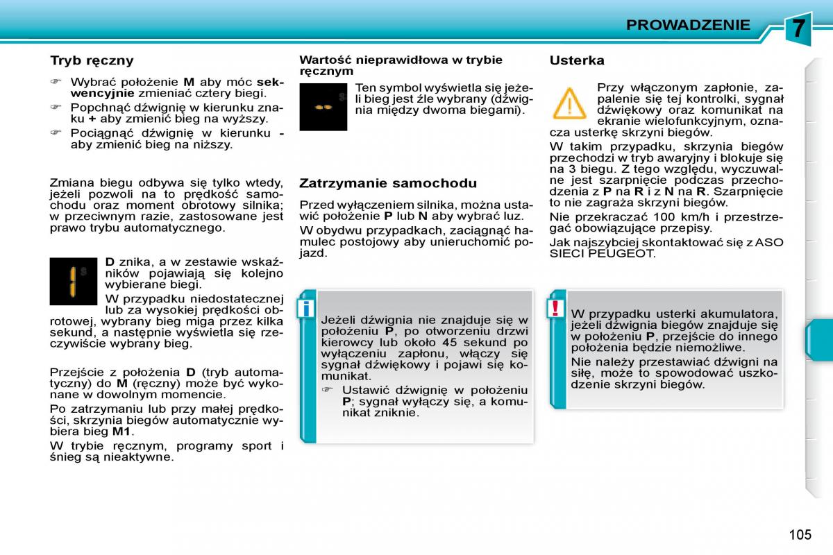 Peugeot 207 CC instrukcja obslugi / page 104