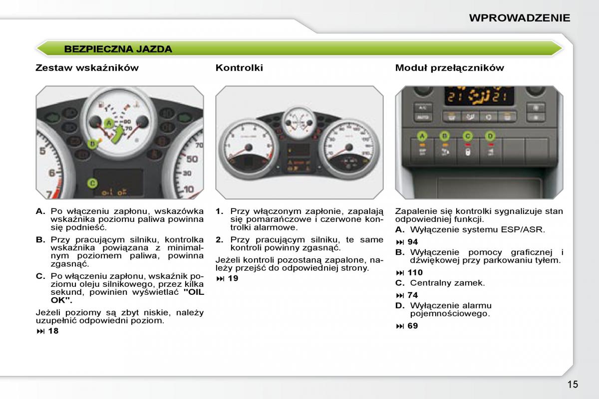 Peugeot 207 CC instrukcja obslugi / page 12