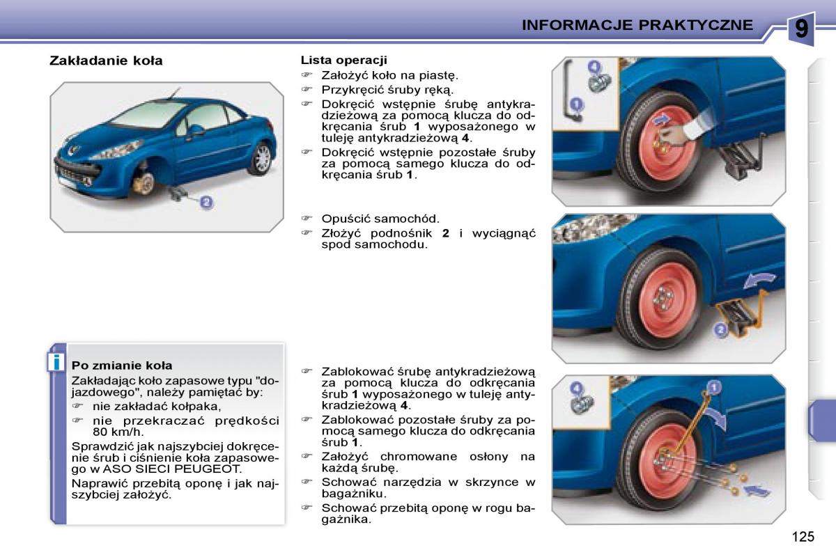 Peugeot 207 CC instrukcja obslugi / page 124