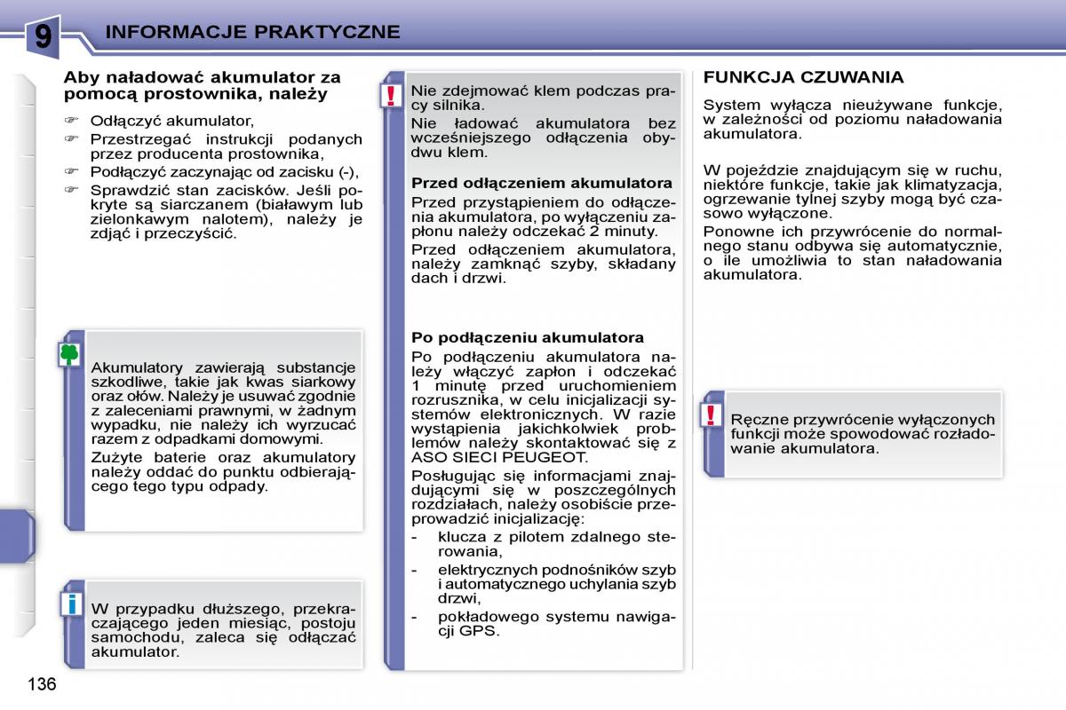 Peugeot 207 CC instrukcja obslugi / page 135