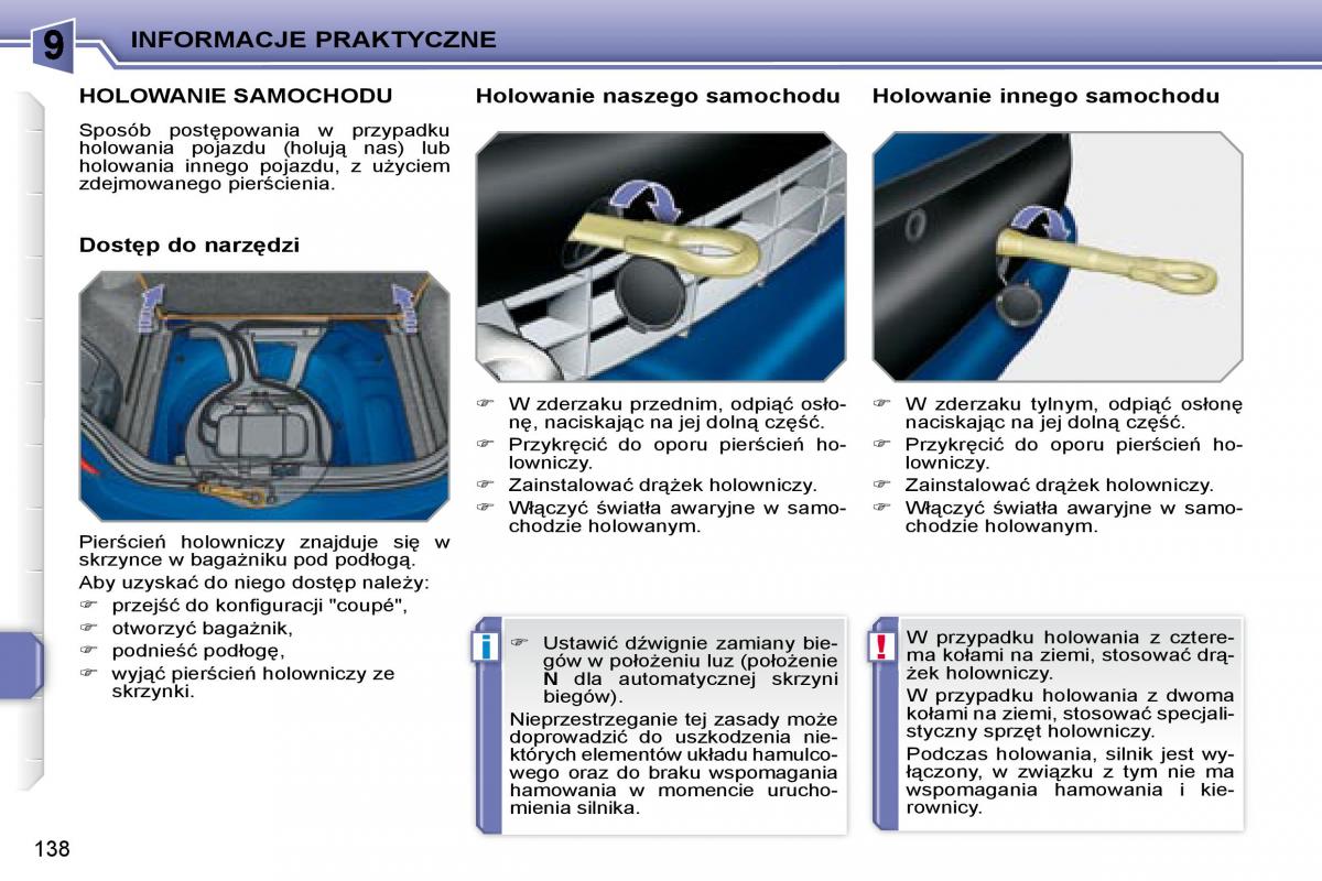 Peugeot 207 CC instrukcja obslugi / page 137