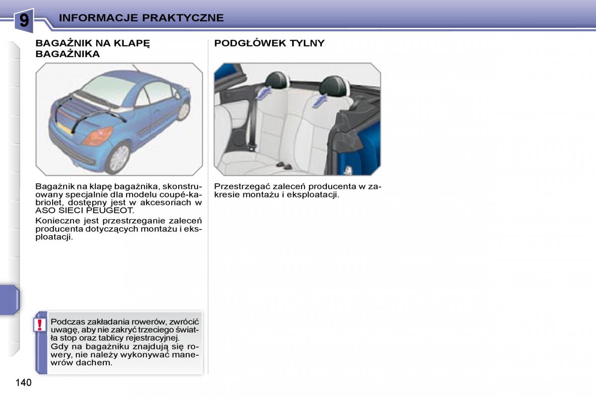 Peugeot 207 CC instrukcja obslugi / page 139