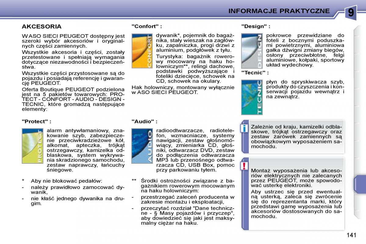 Peugeot 207 CC instrukcja obslugi / page 140