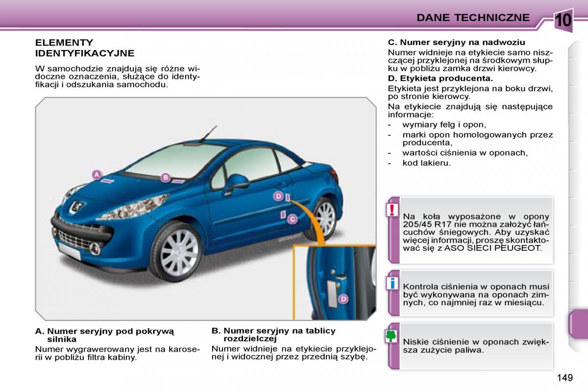 Peugeot 207 CC instrukcja obslugi / page 148