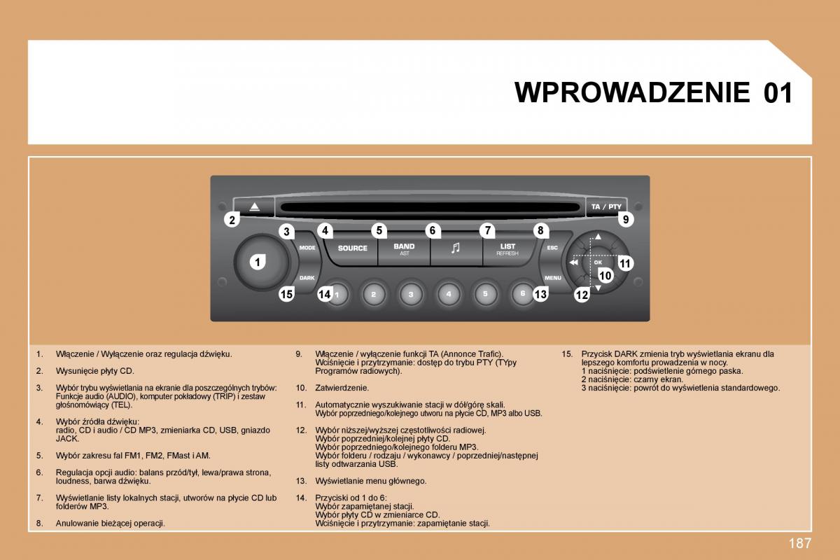 Peugeot 207 CC instrukcja obslugi / page 186